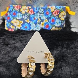 Nordstrom Gold and Cream Earrings